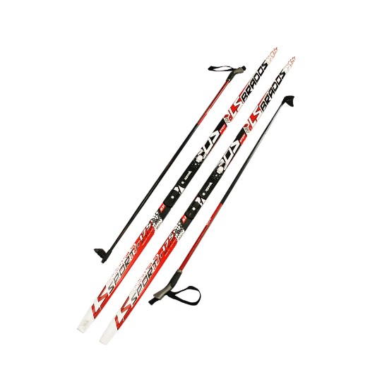 Комплект беговых лыж STC Brados LS Sport степ красный, 170