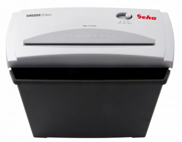 Шредер Geha S5-7.0 Home & Office уровень 1/лен5.8мм/5лист/11/Уничт:скрепки, скобы, пл.карты